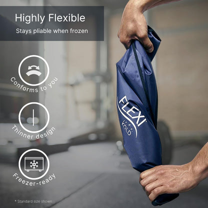 2 FlexiKold Gel Ice Packs - Ice Packs for Injuries Reusable, Back Pain Relief, Knee Ice Pack Wrap, After Surgery, Ice Pack for Knee - 6303-COLD-2PK by NatraCure - Medium – 2PK