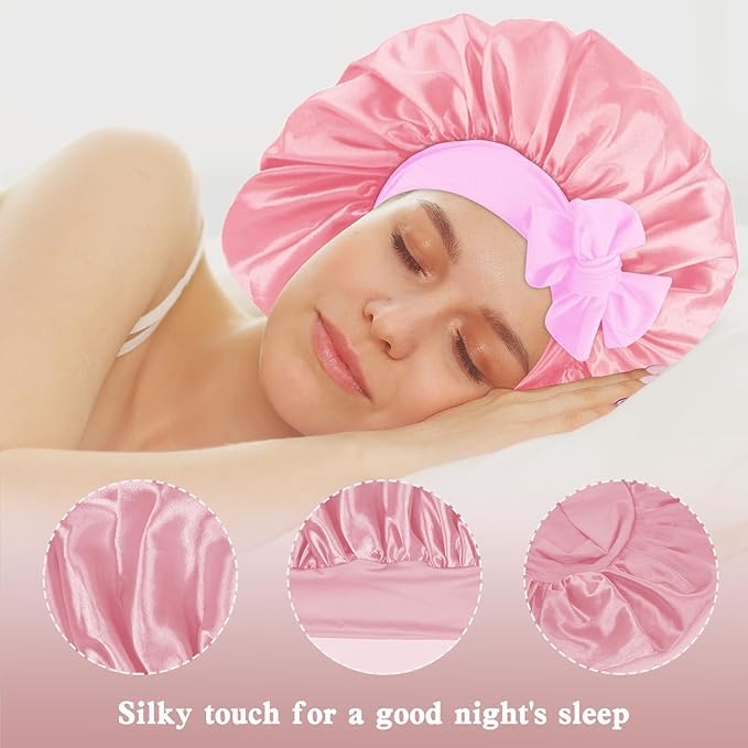 3pcs satin bonnet for sleeping