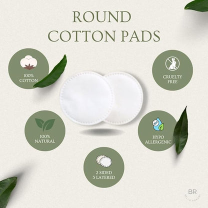 Cotton rounds makeup remover pads