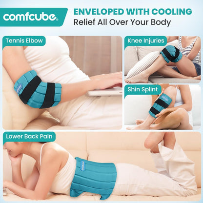 Ice Pack for Knee After Surgery, 2 Hours Long Lasting Cold Pack for Knee Injuries Cold Therapy Flexible Ice Pack for Pain Relief, Swelling, Surgery, ACL, Meniscus Tear