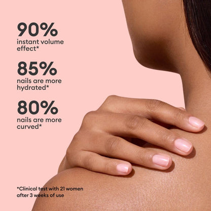 Manucurist Active Plump Nail Polish & Care - Collagen & Peach Extract - No Lamp - Nail Hydrator with Ultra-Glossy Baby Rose Shimmer for Instant Plumping Effect - Nail Volumizer - Vegan & Plant-Based