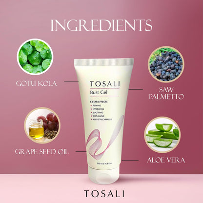 Breast Enhancement Cream 6.8 fl oz - Breast Firming and Lifting Cream with Gotu Kola, Grape Seed Oil & Saw Palmetto, Neck Firming and Skin Tightening Formula for Fuller & Firmer Breasts