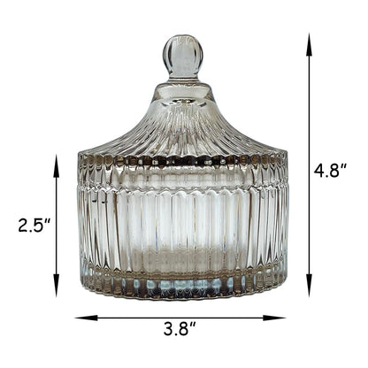 Ultra Soft Powder Puff and Container 3.3" High Density Velvet Dusting Washable Reusable Powder Puff,Body Powder Puff and Glass Jar Holder Loose Powder Box with Puff for Face Makeup(Tawny)