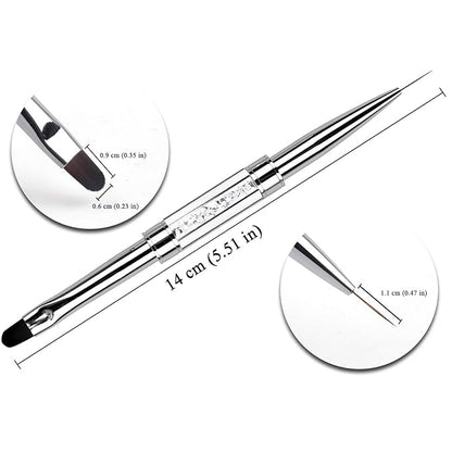 1pcs dual-ended nail design brush