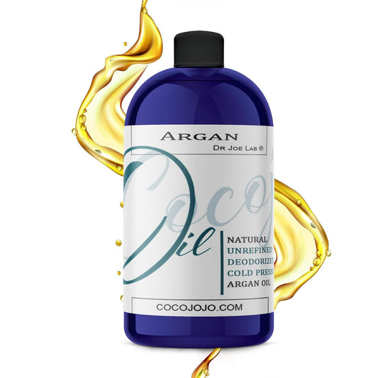 Cocojojo Argan Oil Deodorized, Argan Oil for Hair, Hair Treatment Oils, 100% Pure Organic for Face, Unrefined Unscented Cold Pressed Extra Virgin - 8 Oz (Pack of 1)