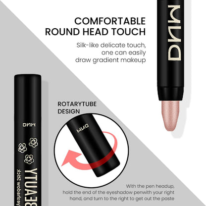 evpct Champagne Shimmer Cream Eye Shadow Brightener Sticks Set for Eyes, Champagne Shimmery Matte Pencil Eye shadow Applicator Stick Pen Palette Makeup Waterproof sombras en crema para ojos 17#