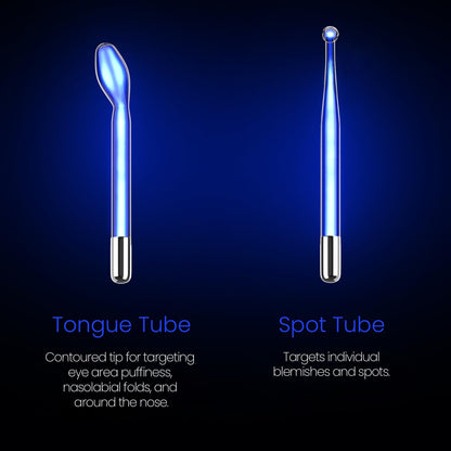 4-Piece Fusion Wand Acessory Set for Nuderma Wands - NuDerma NOT Included - Neon & Argon Fusion Glass applicators for Nuderma – High Frequency Upgraded Fusion Wand Set Compatible with Nuderma Systems