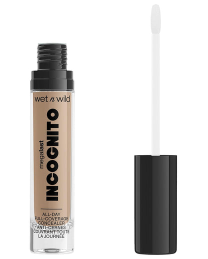 wet n wild Mega Last Incognito All-Day Full Coverage Liquid Matte Concealer, Medium Golden, 0.18 Ounce