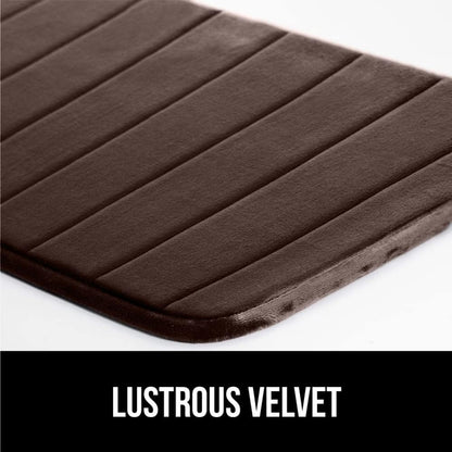 GORILLA GRIP Memory Foam Bath Mat, Soft Absorbent US Designed Bathroom Rug, Gripping Dots Machine Washable Bathmat, Cushioned Floor Mats, Shower Sink Rugs Room Décor Accessories, 36x24 Brown