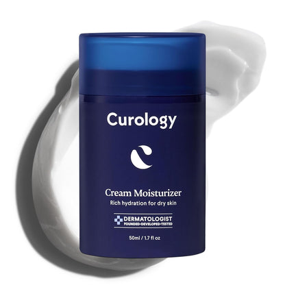 Curology Cream Moisturizer, Rich Hydrating Face Lotion for Dry Skin, with Shea Butter and Hyaluronic Acid, 1.7 fl oz