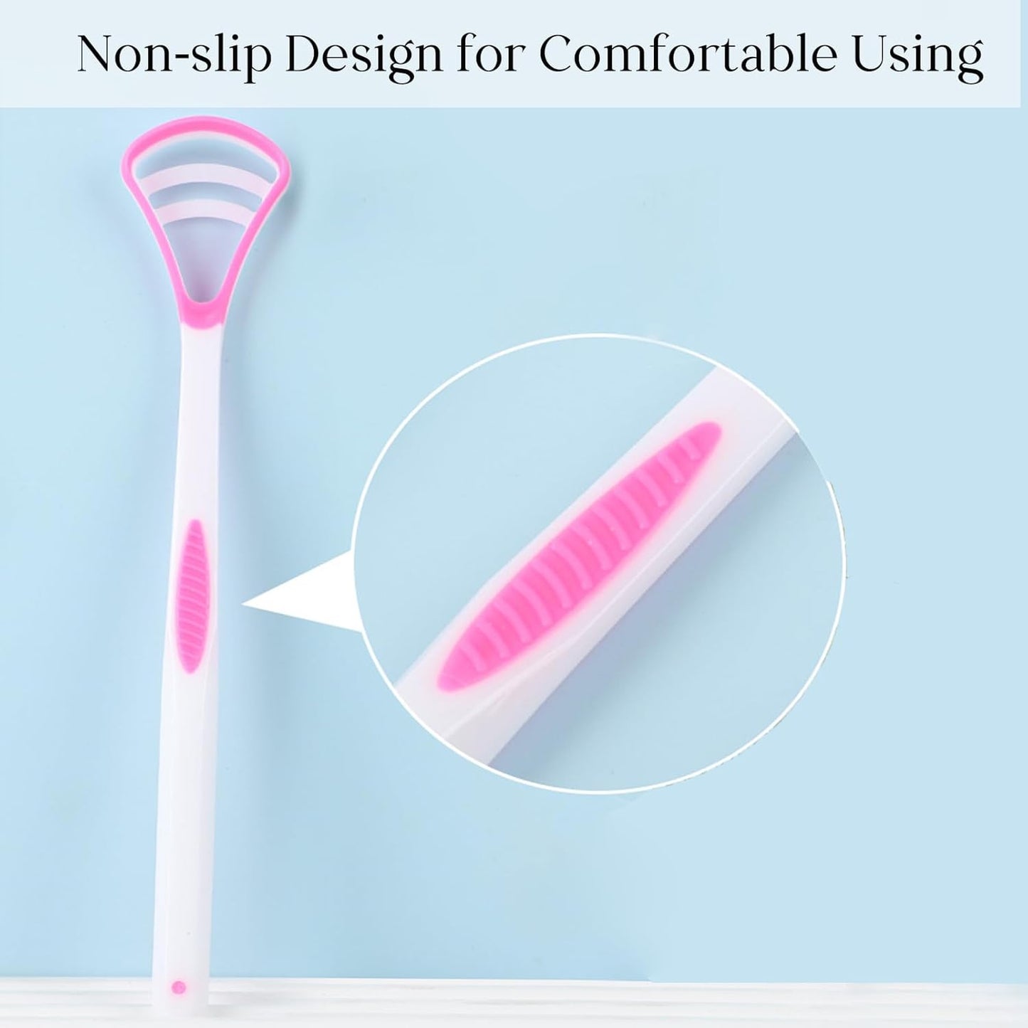 6PCS Copper Tongue Scraper Set Tongue Cleaner Oral Tongue Tools for Fresh Breath and Mouth Hygiene Care with Travel Case