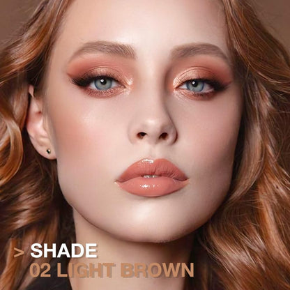 4 Pcs Ultimate Eyebrow Retractable Definer Pencils,Dual-Sided Natural Soft Textured Eyebrow Pencil, for Daily Look Eyebrow Makeup,Brow Brush,Fine Tip lapiz de cejas-Light Brown