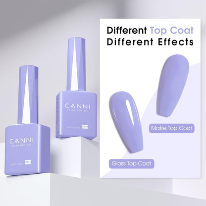 CANNI Purple Gel Polish, 1Pcs Cold Purple Nail Polish Gel High Gloss Soak Off UV Nail French Nail Manicure Salon DIY