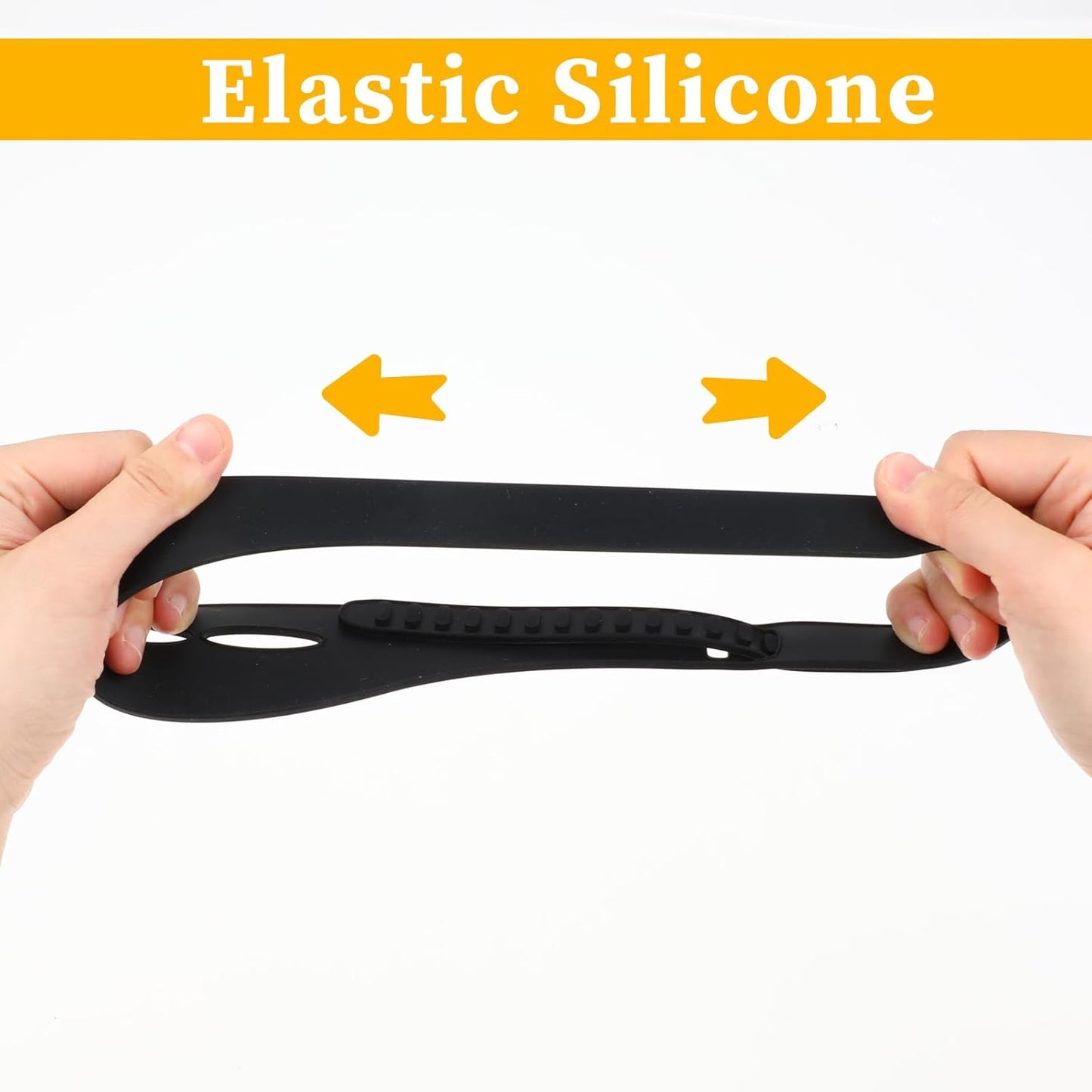 Neckline Shaving Template Soft Adjustable Hair Trimming Guide Band Black Silicone Hair Cutting Guide Tool Easy Use DIY Self-Haircutting System for Home Hair Clipper Cuts Accessories Men