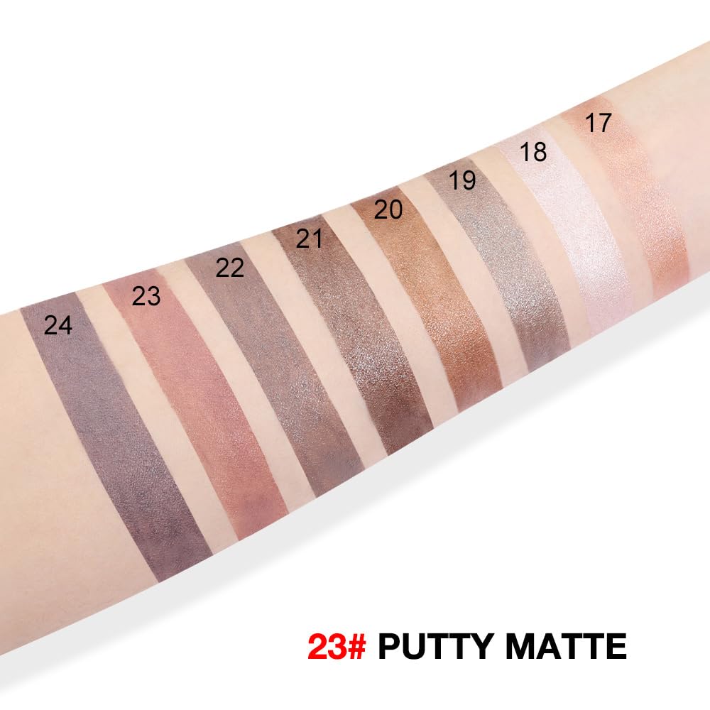 evpct Putty Matte Cream Eye Shadow Brightener Sticks Set for Eyes, Putty Matte Pencil Eye shadow Applicator Stick Pen Palette Makeup Waterproof sombras en crema para ojos 23#