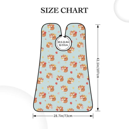 Waterproof Beard Trimming Bib, Non-Stick Hair Catcher for Men Shaving, Grooming Apron for Husband Dad, Fall Maple Leaves Autumn Foxes Shave Bib