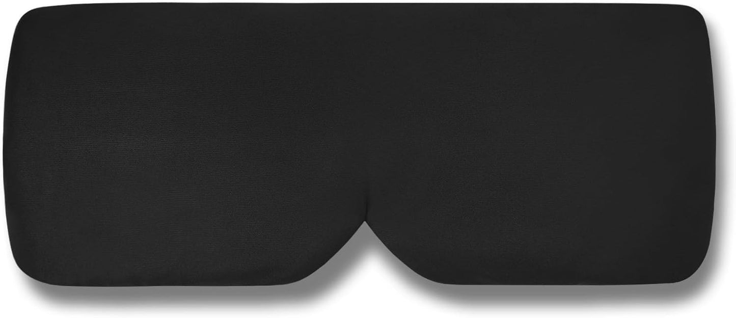 Sleep Mask ALASKA BEAR Wraparound Cool for Sensitive Sleeper Side or Back, Women and Men, Adjustable Headband Eye Mask and Earmuff Blindfold for Full Blackout, Upgraded w/o Buckles