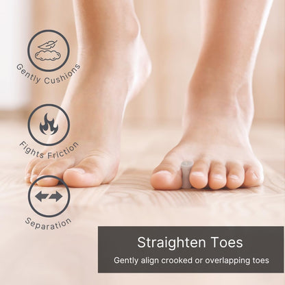 NatraCure Gel Toe Spacers - Helps with Bunions, Corns, Blisters, Rubbing & Overlapping Toes - Toe Separators for Women & Men to Correct Toes - 12 Pack