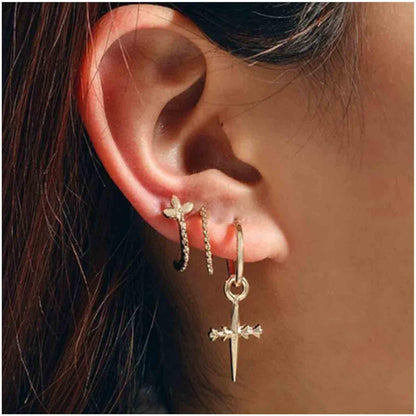 Boho Star Moon Chain Cuff Earrings Silver Star Long Drop Earrings Moon Ear Cuff Wrap Earrings Cartilage Helix Chain Earrings Jewelry for Women