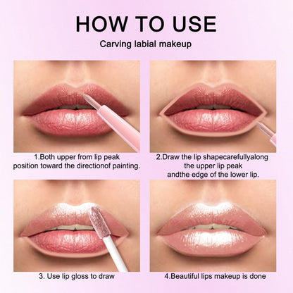 evpct Champagne Gold Metallic Glitter Lip Liner and Lipstick Combo Lip Gloss Stain Set Makeup for Women Long Lasting Waterproof 24, Blonde Frosted Metallic Shimmer Glossy iridescent Liquid Lipstick 05