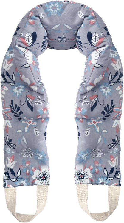 UNCN Long Wide Heating pad for Neck and Shoulders Back 33 * 5.9" microwavable Large Moist Heat Pack Warm hot Compress Neck wrap Weighted Bag Massage Reusable Herbal Nature Calming Portable 1.95Pounds