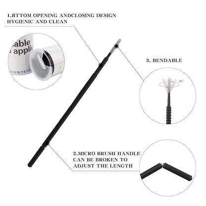 200pcs disposable micro cotton swabs,