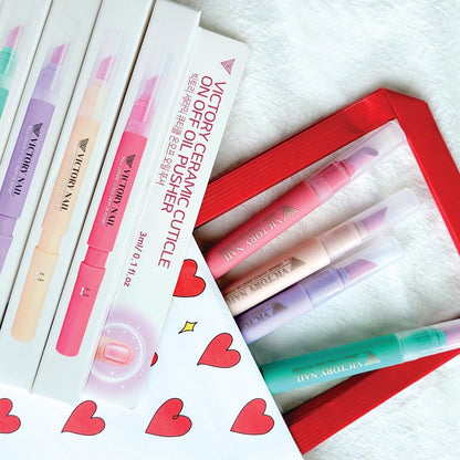 1PCS Ceramic Cuticle On/Off Oil Pusher Cuticle Pusher (Mint)