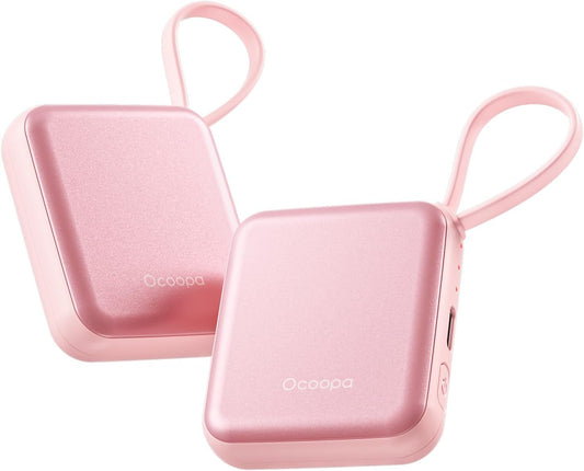 OCOOPA Hand Warmers Rechargeable, Smart Temp Control 7H*2 Long Safe Heat, Ultra Slim, Pocket-Size Design That Fits Gloves, Gifts for Women, Outdoor, Office, Commute (UT5 Nano)