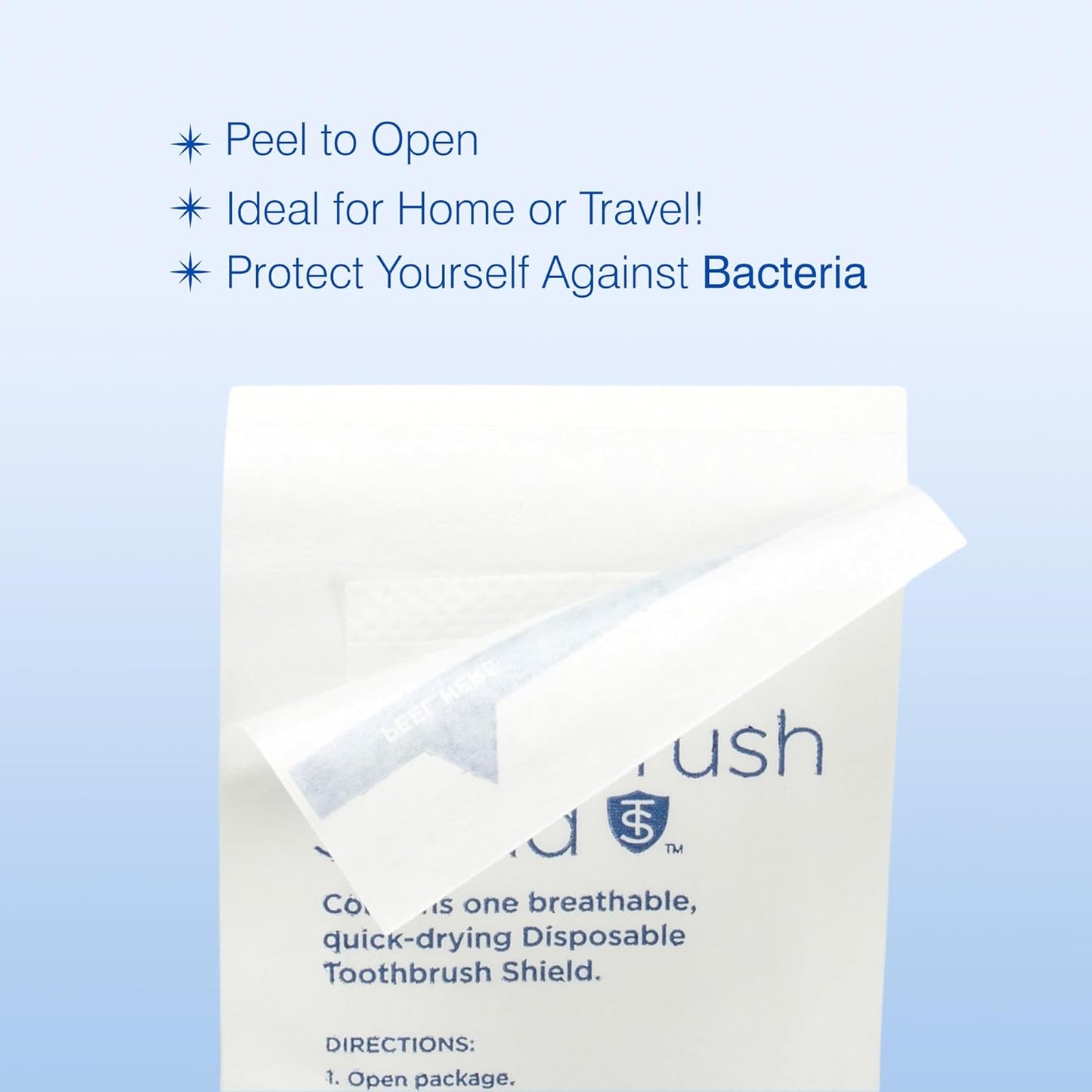 Intellident Toothbrush Shields - Pack of 10 Toothbrush Head Cover Caps - Breathable, Quick-Drying & Disposable - Perfect for Travel, Home & Office Use