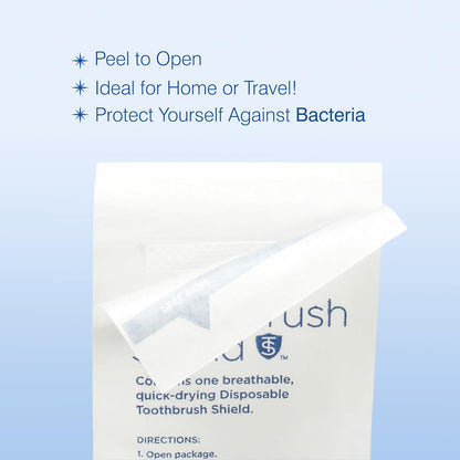 Intellident Toothbrush Shields - Pack of 10 Toothbrush Head Cover Caps - Breathable, Quick-Drying & Disposable - Perfect for Travel, Home & Office Use