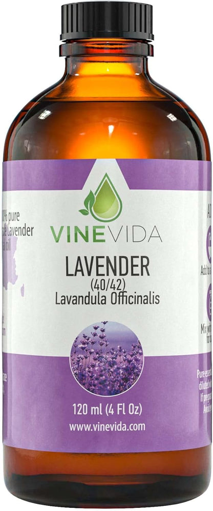 VINEVIDA Lavender 40/42 Undiluted Essential Oil 4 oz