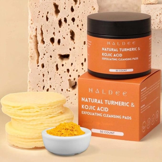 Turmeric kojic acid cleansing pads,