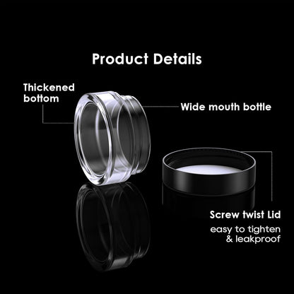 50 Pack 5 Gram 0.17OZ Clear Plastic Containers with Lids, Small Round Cosmetic Jars Makeup Travel Containers Jar for Cream, Bead, Eye Shadow, Samples, Jewelry, Lotions, Powders, Glitters Lip Gloss