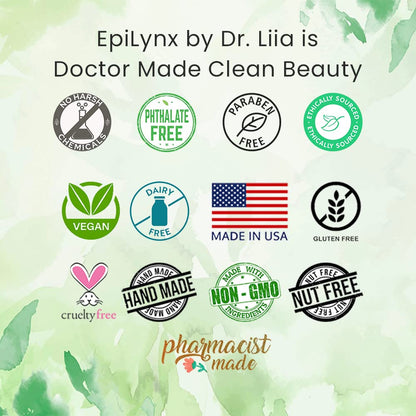 Vegan Antioxidant Rejuvenating Face Serum - Vitamin C- Repairs Damaged Skin Barrier - Gluten Free for Sensitive Skin EpiLynx by Dr. Liia