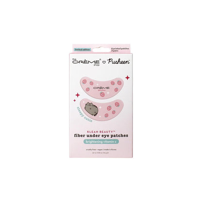 The Crème Shop X PUSHEEN KLEAN BEAUTY™ Fiber Under Eye Patches | Vitamin C Infused for Brightening | Cooling & Moisturizing | Set of 3 Pairs | Vegan & Cruelty-Free (Set of 3)