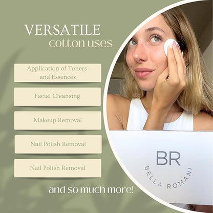 Cotton rounds makeup remover pads