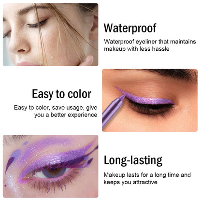 evpct Purple Eyeliner Pencils for Eyes, Voilet Lavender Purple Colored Eye Liner Pencil Makeup Waterproof Smudge Proof, Colored Gel Waterline Eyeliner Liquid, Face Eye Paint Stick Halloween Makeup 13