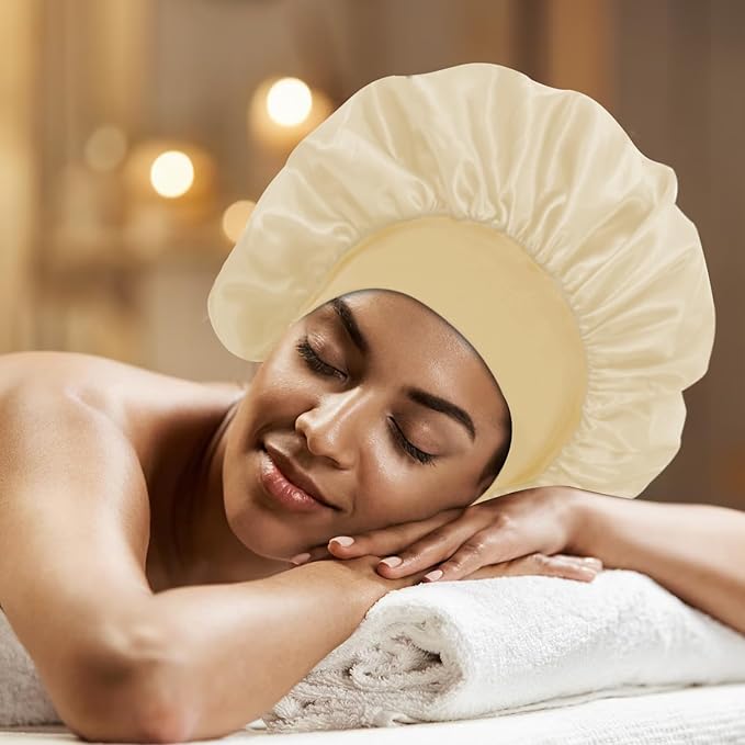 3pcs satin bonnet silky bonnet