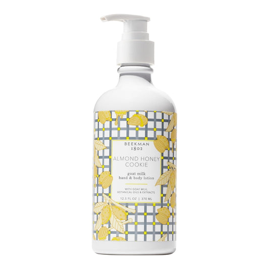 Beekman 1802 Almond Honey Cookie Goat Milk Body Lotion - Scented - 12.5 oz - Hydrating & Deeply Moisturizing - With Shea Butter & Jojoba Seed Oil - Good for Sensitive Skin - Cruelty Free