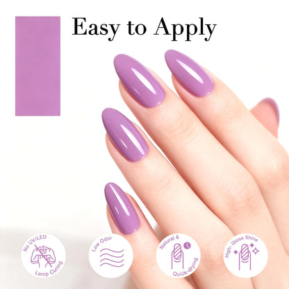 AZUREBEAUTY Lavender Purple Quick Dry Complete Natural Super Lustrous Nail Enamel Polish,Professional for DIY Manicure and Pedicure at Home