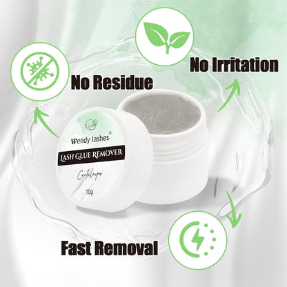 Wendy Lash Remover for Eyelash Extensions: Effectively Cluster Glue Remover Cream, Grey Cantaloupe