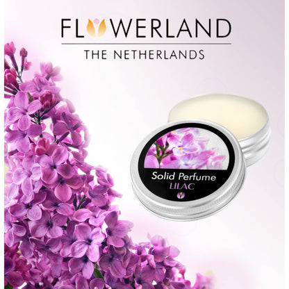 Flowerland Solid Perfume - Portable Pocket Balm Perfume Perfect for Travel Use - Natural Fragrance Parfum for Men and Women - Natural & Vegan - Lilac (30ml)