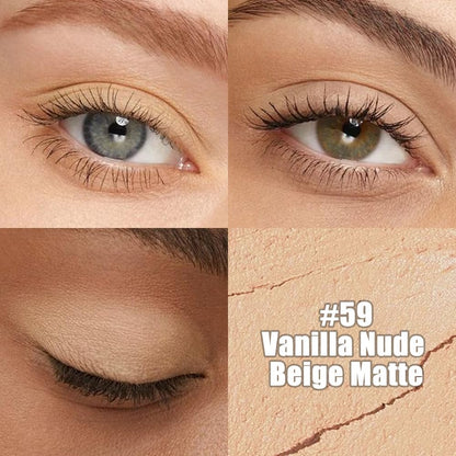 evpct Beige Matte Cream Eye Shadow Sticks Brightener Pencils for Women, Beige Yellow Silky Eyeshadow Applicator Stick Pen Waterproof, Blendable Crease-Proof Stick Eyeshadow Matte Eye Makeup 59