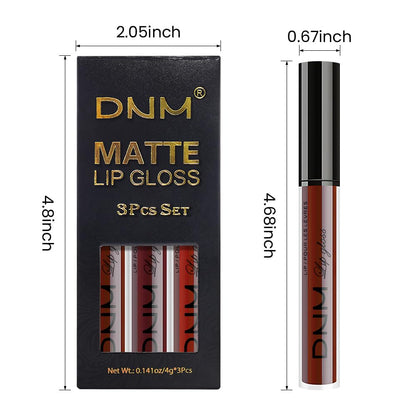 evpct 3Pcs Dark Red Deep Red Oxblood Red Matte Liquid Lipstick Lip Stain Sets for Women Matte+Lipstick Long Lasting Permanent 24 hr Hours Magic Lipstick 24 Hours original Waterproof 26