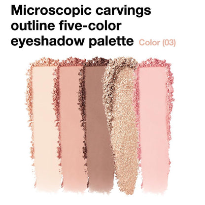 5 Colors Eyeshadow Palette Makeup, Matte Shimmer Eye Shadow Palette, Long Lasting Naturing-Looking, paleta de sombras de ojos,Everyday to Eye Makeup Looks,Vegan & Cruelty-free 03#