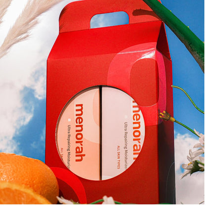 menorah skincare - Ultra Repairing Moisturizer Set, Rich+Lightweight Texture, for Face, Hands, Heels, Elbows Healing, Fast Absorbing Hydration, Relieve itchiness, Meadowfoam Seed Oil, Vitamin E, B3