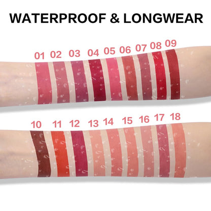 BINGBRUSH Matte Lip Crayon Set – Longwear, Waterproof, Velvet Finish, Built-in Sharpener, Smooth Lip Liner & Gloss (01#+02#, 2 Count (Pack of 1))