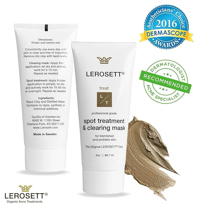 Lerosett facial clay for acne,