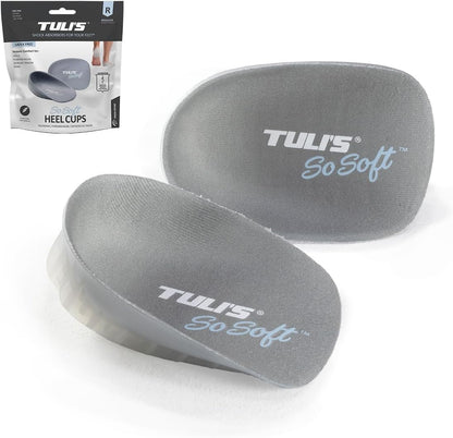 Tuli's So Soft Heavy Duty Gel Heel Cups, Cushioned Relief for Plantar Fasciitis, Sever's Disease, and Heel Pain, 1 Pair, Regular