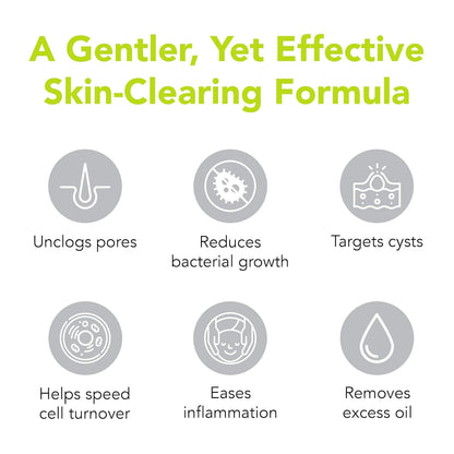 humane Benzoyl Peroxide Acne Face Wash - 5% Regular-Strength Acne Treatment for Face, Skin, Back and Body - 8 Fl Oz - Dermatologist-Tested Non-Foaming Cleanser - Vegan, Cruelty-Free